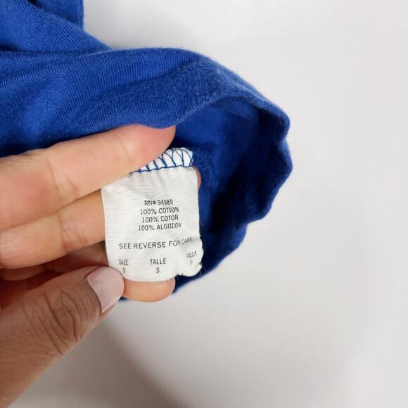 MLB Genuine Merchandise Womens Small S Blue Chicago Cubs VNeck Short Sleeve Tee - Picture 6 of 7